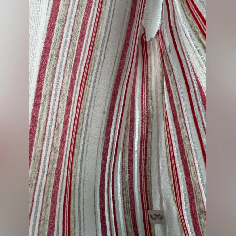 Christopher & Banks Pink and White Striped Cardigan Medium - Picture 7 of 10